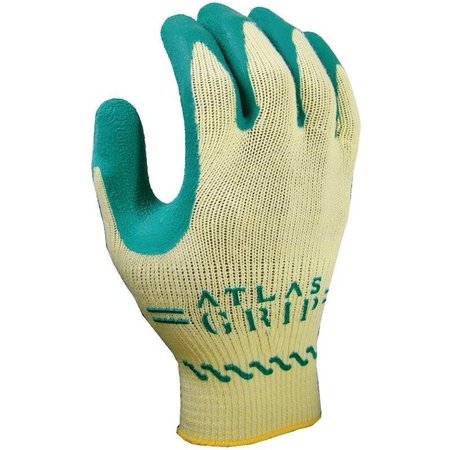 SHOWA ATLAS Ergonomic Protective Gloves, XS, Knit Wrist Cuff, GreenYellow 310GXS-06.RT